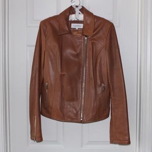 Calvin Klein Leather Jacket Size L